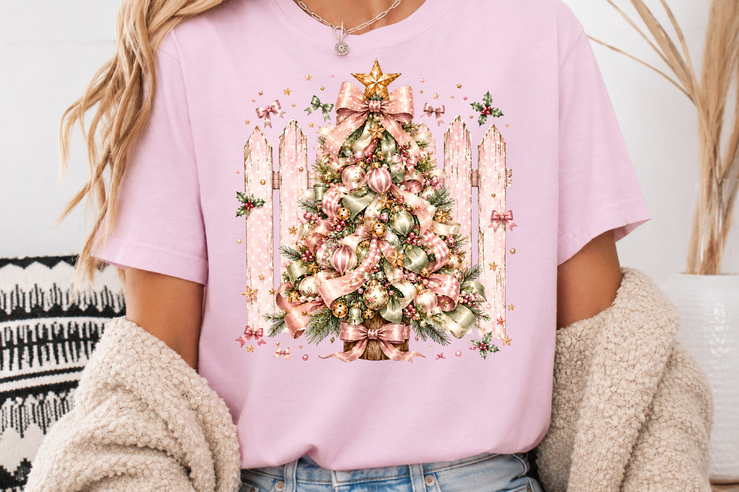 Pink Christmas Sublimation PNG Vintage Santa Nutcracker Christmas Tree Holiday Design