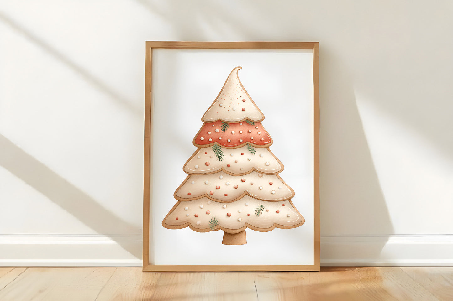 Pink Christmas Watercolor Clipart PNG Bundle | Cute Pink Holiday Christmas Clipart
