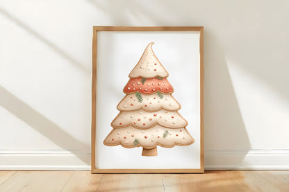 Pink Christmas Watercolor Clipart PNG Bundle | Cute Pink Holiday Christmas Clipart