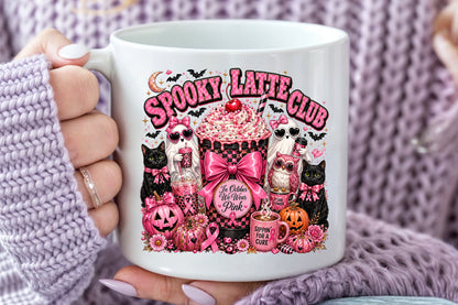 Boo Crew Pink Halloween Breast Cancer Awareness PNG