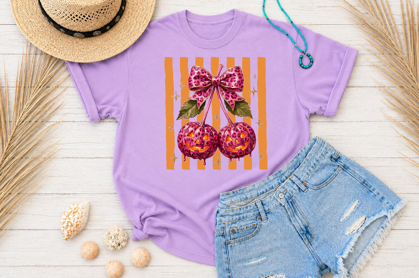 Pink Leopard Pumpkin Bow PNG Cute Halloween Sublimation