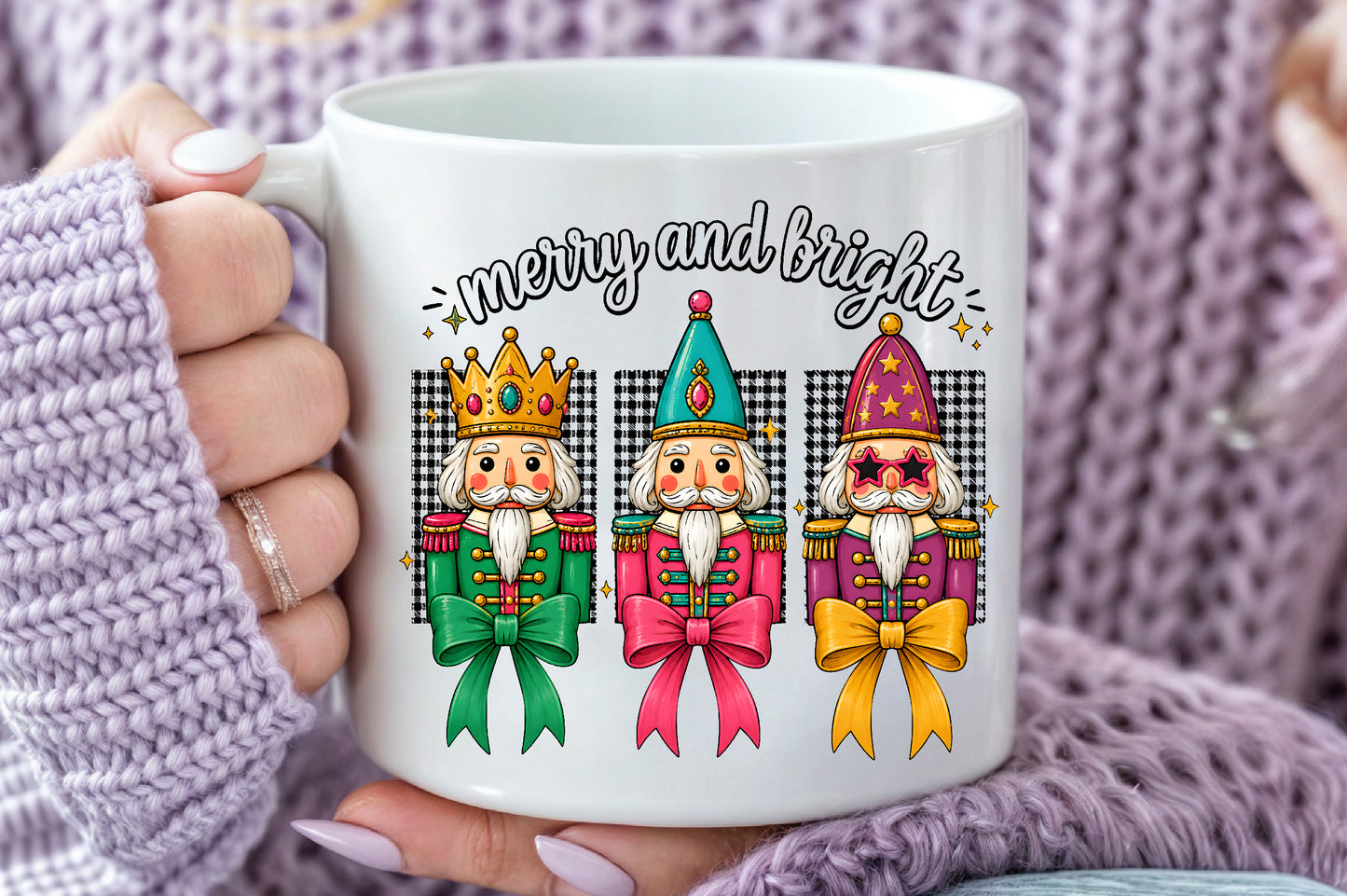 Holly Jolly Christmas Nutcracker PNG Pink Christmas Sublimation Design