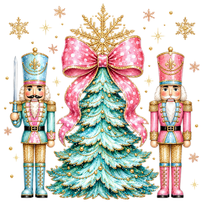 Pink Nutcracker Christmas Tree PNG