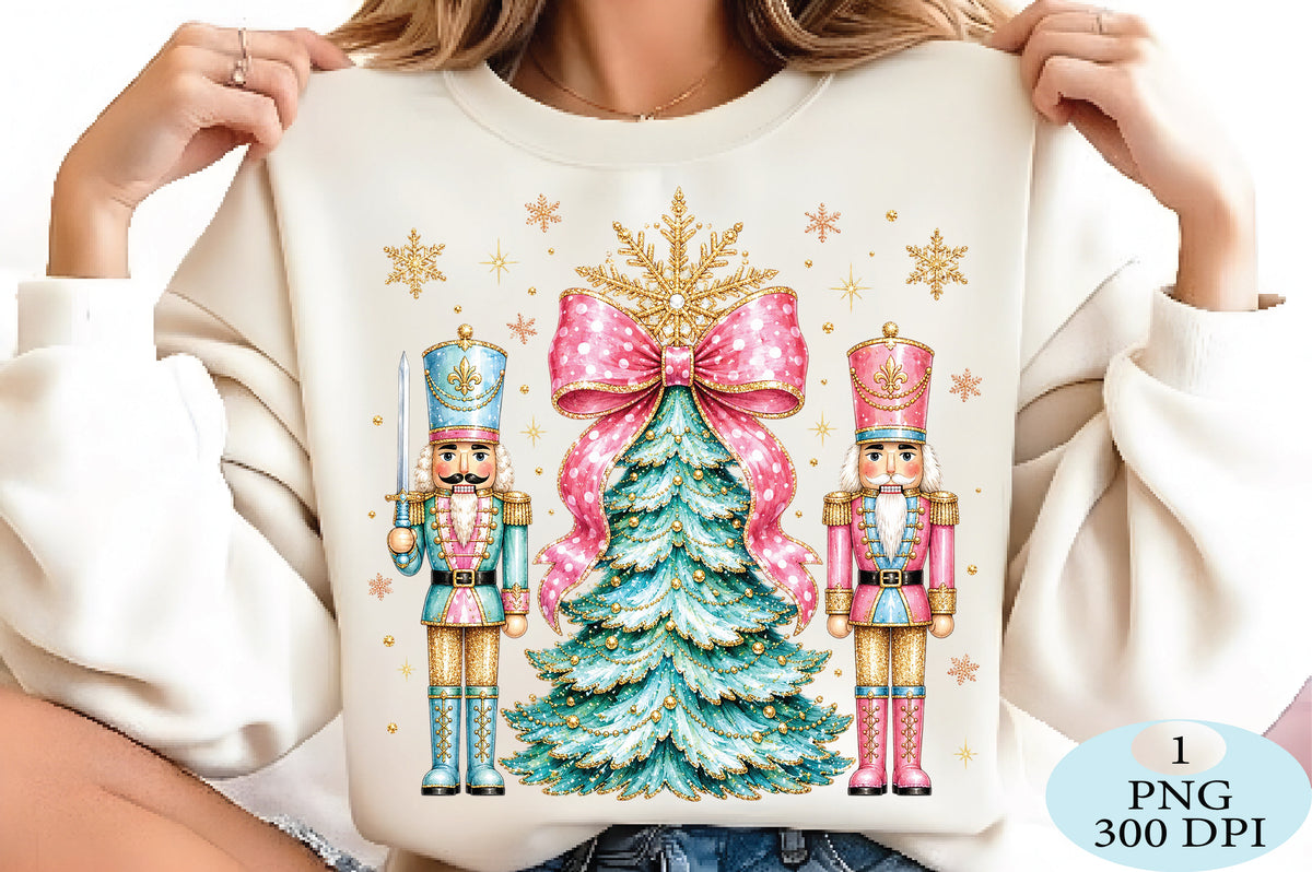 Pink Nutcracker Christmas Tree PNG