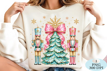 Pink Nutcracker Christmas Tree PNG