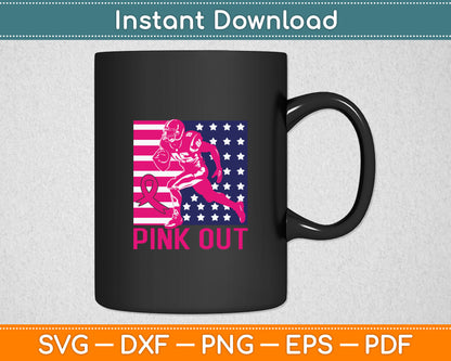 Pink Out Football Breast Cancer Tackle Breast Cancer Svg Digital Cutting File