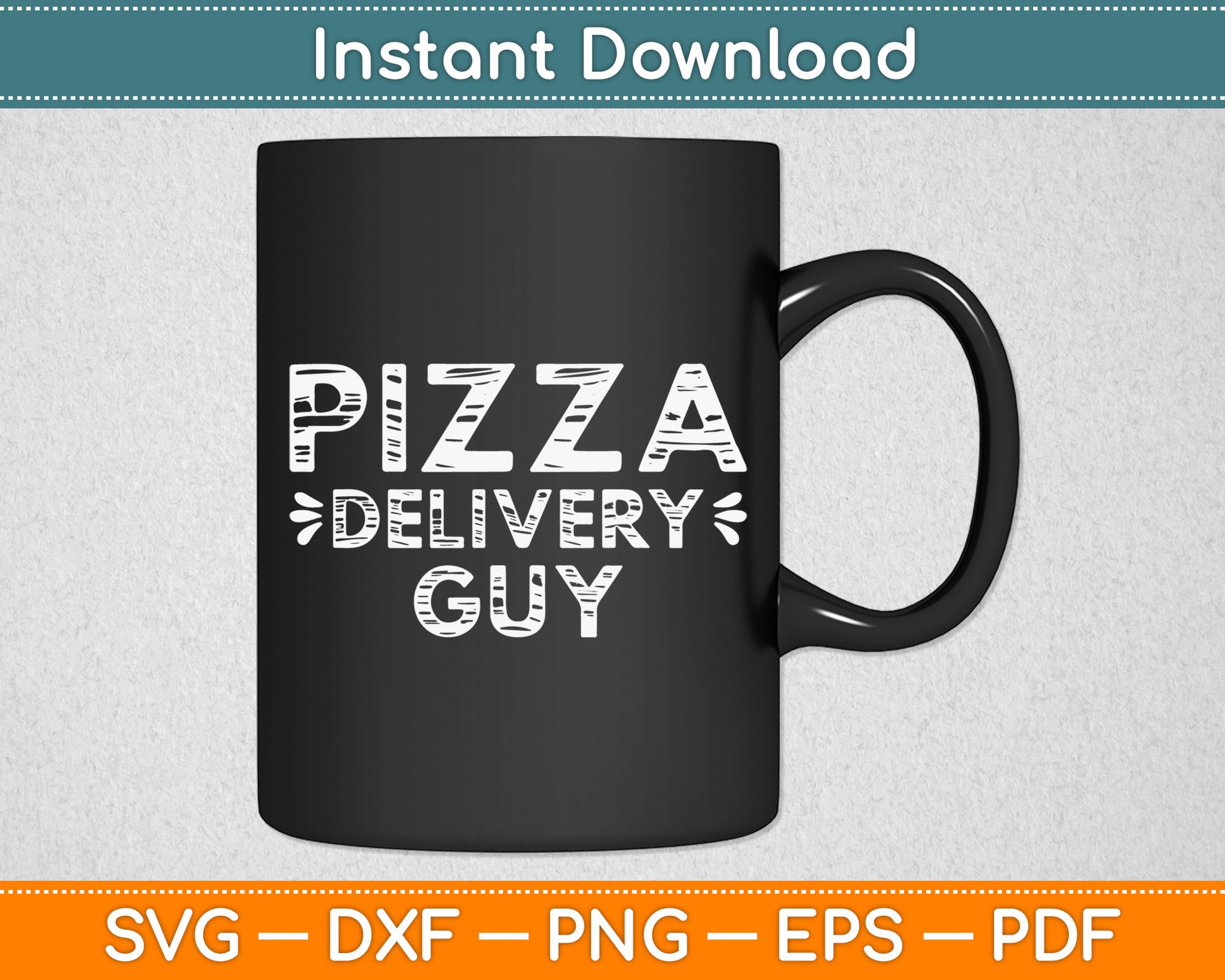 Pizza Delivery Guy Svg Digital Cutting File