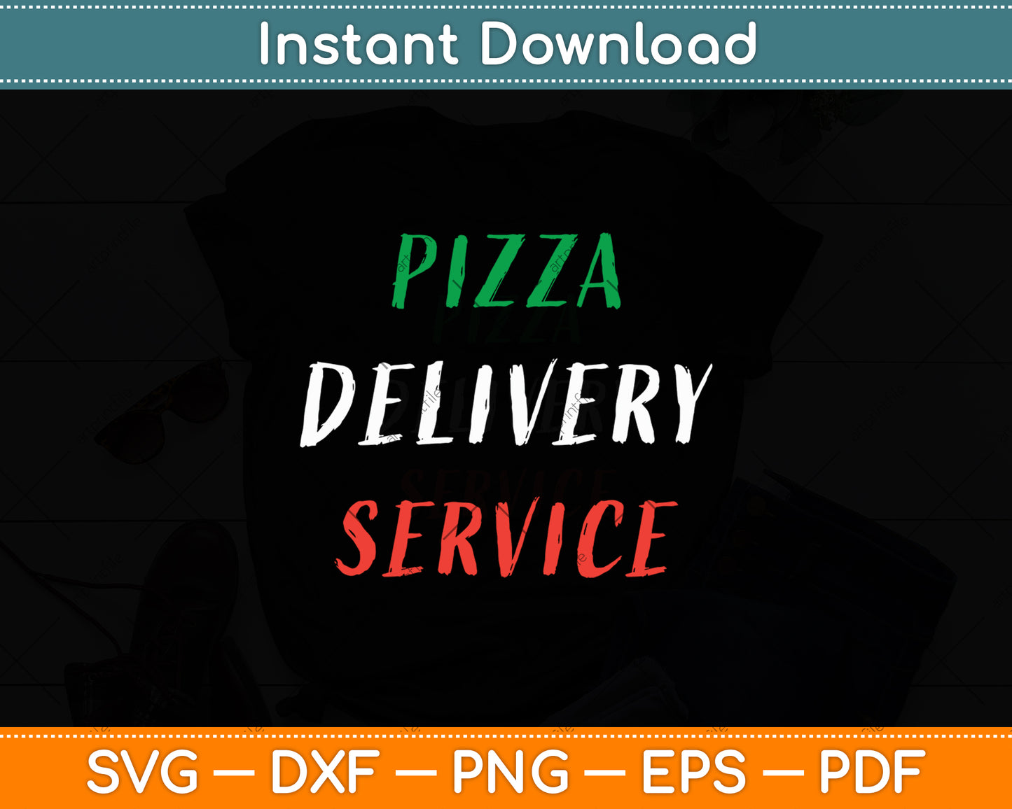 Pizza Delivery Service Svg Digital Cutting File