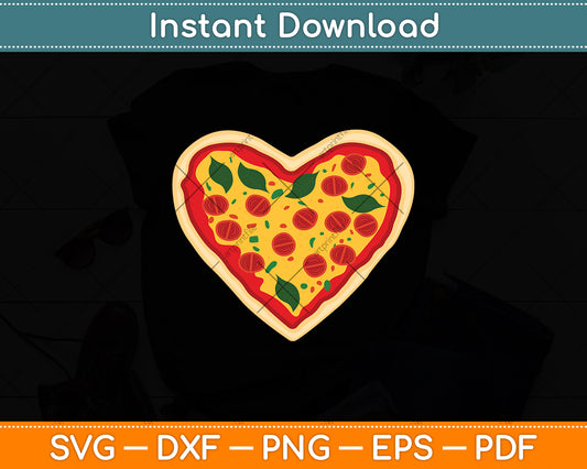 Pizza Heart Svg Digital Cutting File