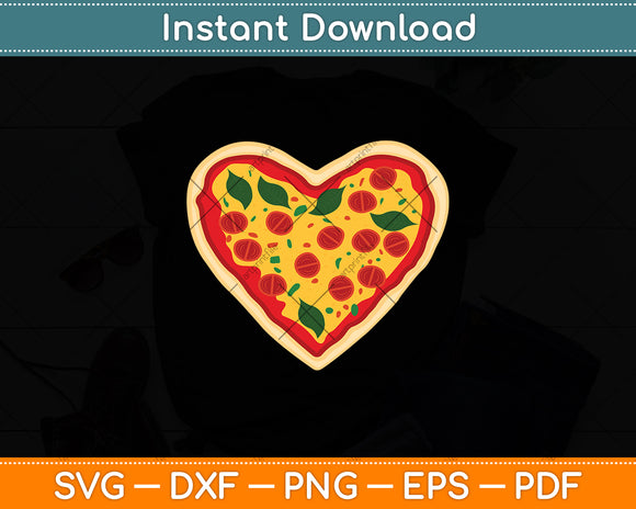 Pizza Heart Svg Digital Cutting File