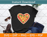 Pizza Heart Svg Digital Cutting File