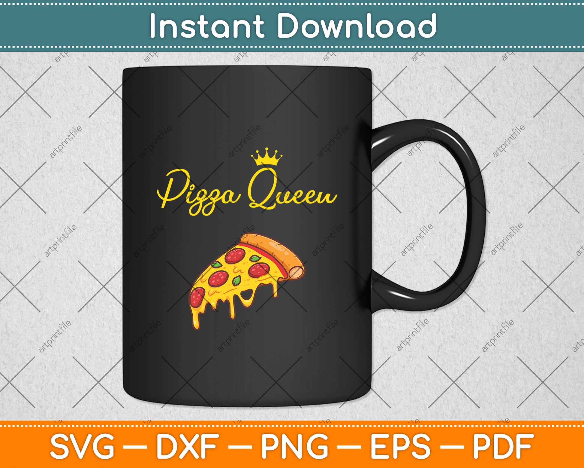 Pizza Queen Girl Loves Pizza Funny Pizza Lover Svg Digital Cutting File