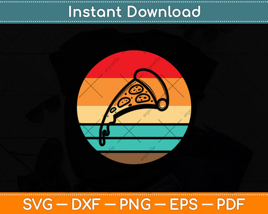 Pizza Vintage Retro Style Svg Digital Cutting File