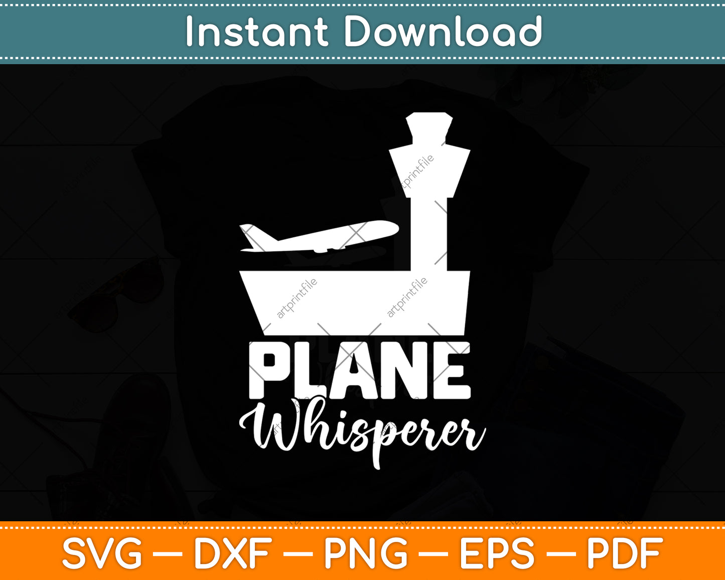 Plane Whisperer Air Traffic Controller Svg Digital Cutting File