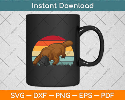 Platypus Awesome Vintage Retro Svg Png Dxf Digital Cutting File