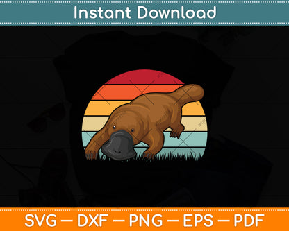 Platypus Awesome Vintage Retro Svg Png Dxf Digital Cutting File