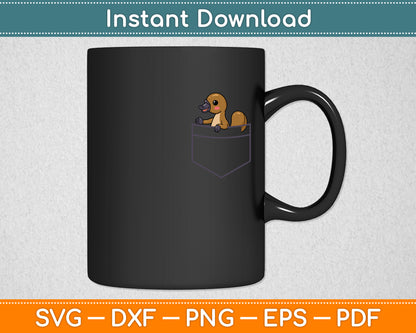 Platypus In The Pocket Mammal Australian Platypus Svg Png Dxf Digital Cutting File