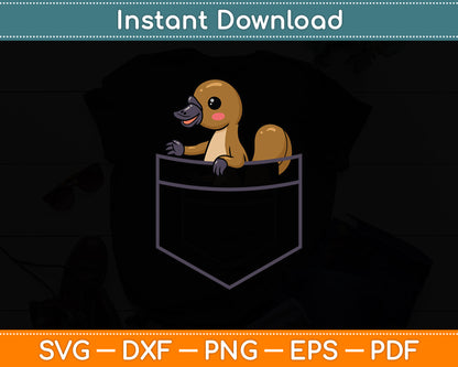 Platypus In The Pocket Mammal Australian Platypus Svg Png Dxf Digital Cutting File