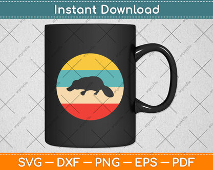 Platypus Retro Vintage Lover Svg Png Dxf Digital Cutting File