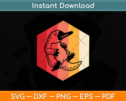 Platypus Retro Vintage Lover Svg Png Dxf Digital Cutting File