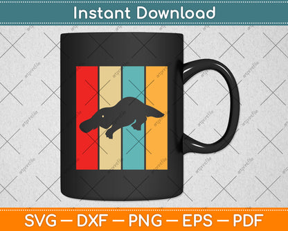 Platypus Retro Vintage Svg Png Dxf Digital Cutting File