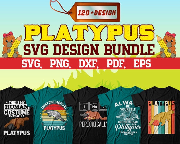 Platypus Svg Design Bundle, Svg Digital Cutting File