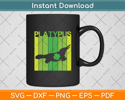 Platypus Vintage Retro Svg Png Dxf Digital Cutting File