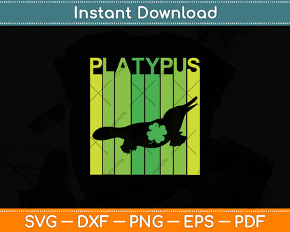 Platypus Vintage Retro Svg Png Dxf Digital Cutting File