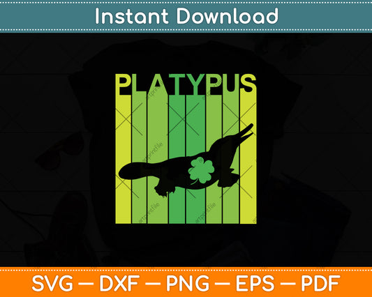 Platypus Vintage Retro Svg Png Dxf Digital Cutting File