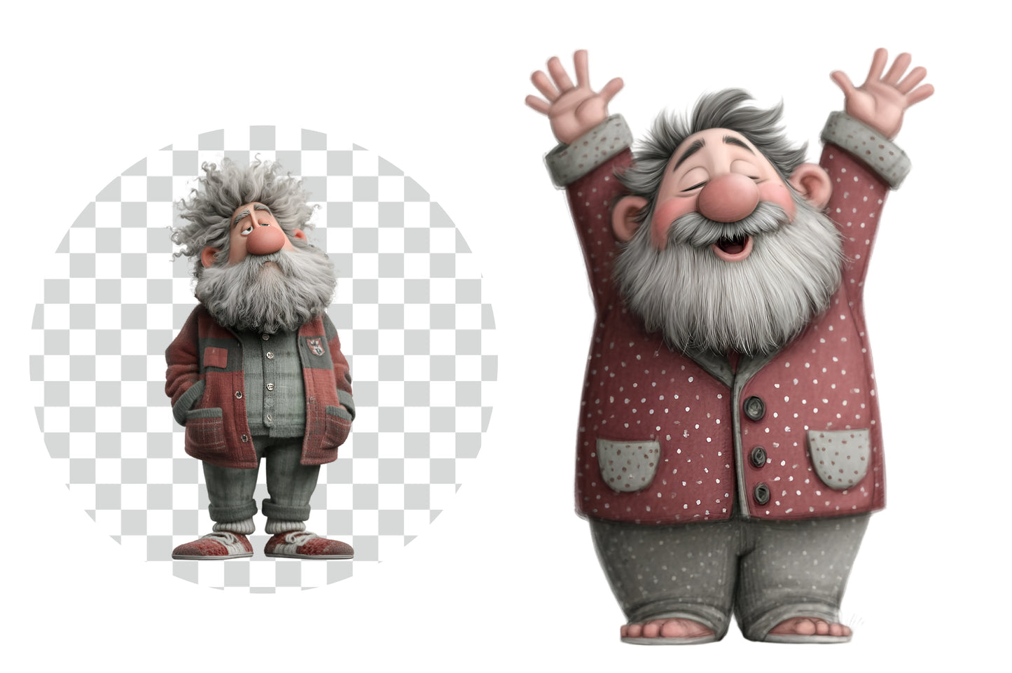 Playful Christmas Clipart PNG – 4 Designs