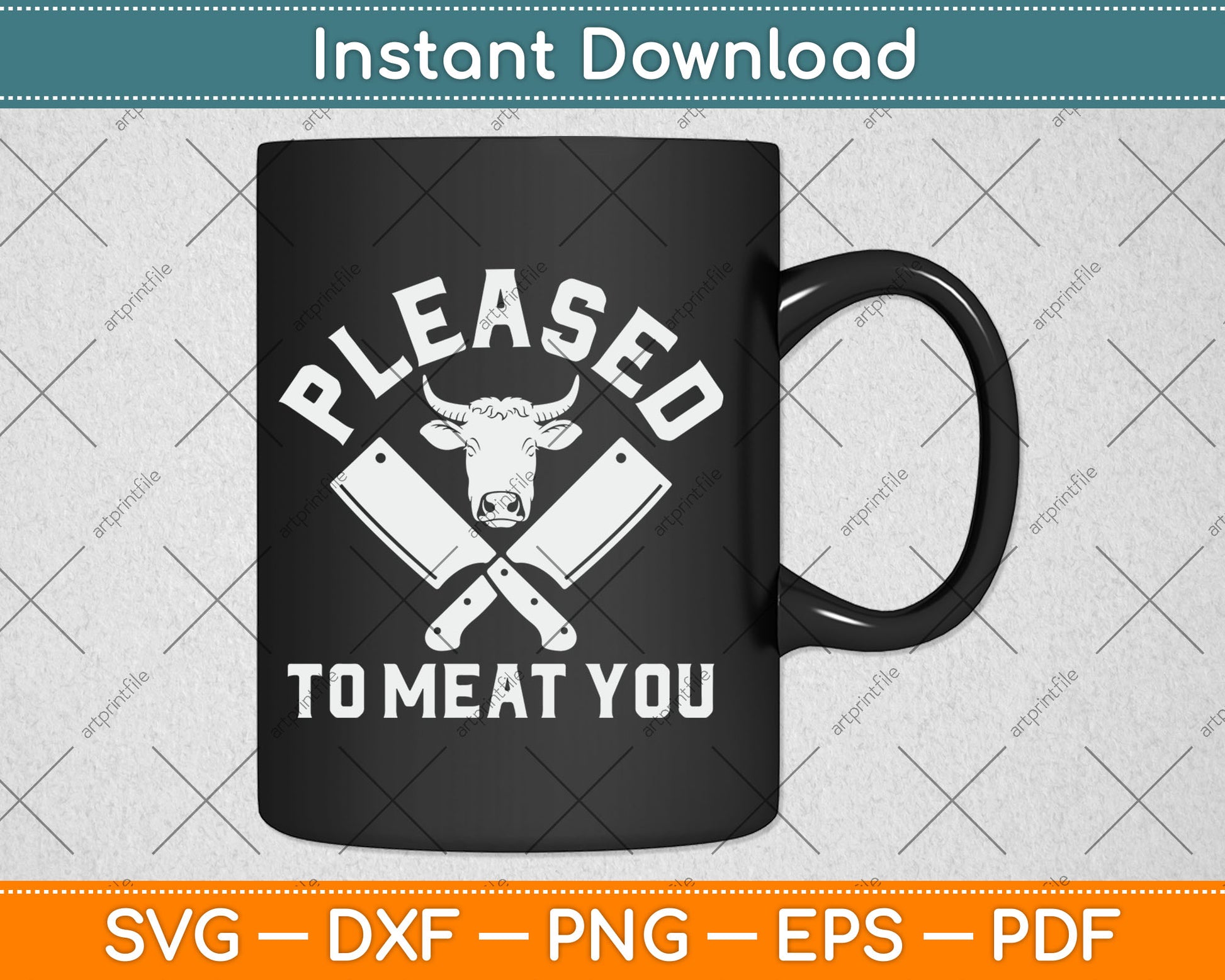 Please To Meat You Funny Butcher Svg Digital Cutting File
