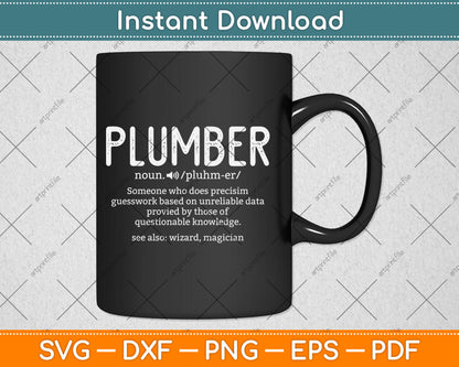 Plumber Definition Plumbing Dictionary Funny Plumber Svg Digital Cutting File