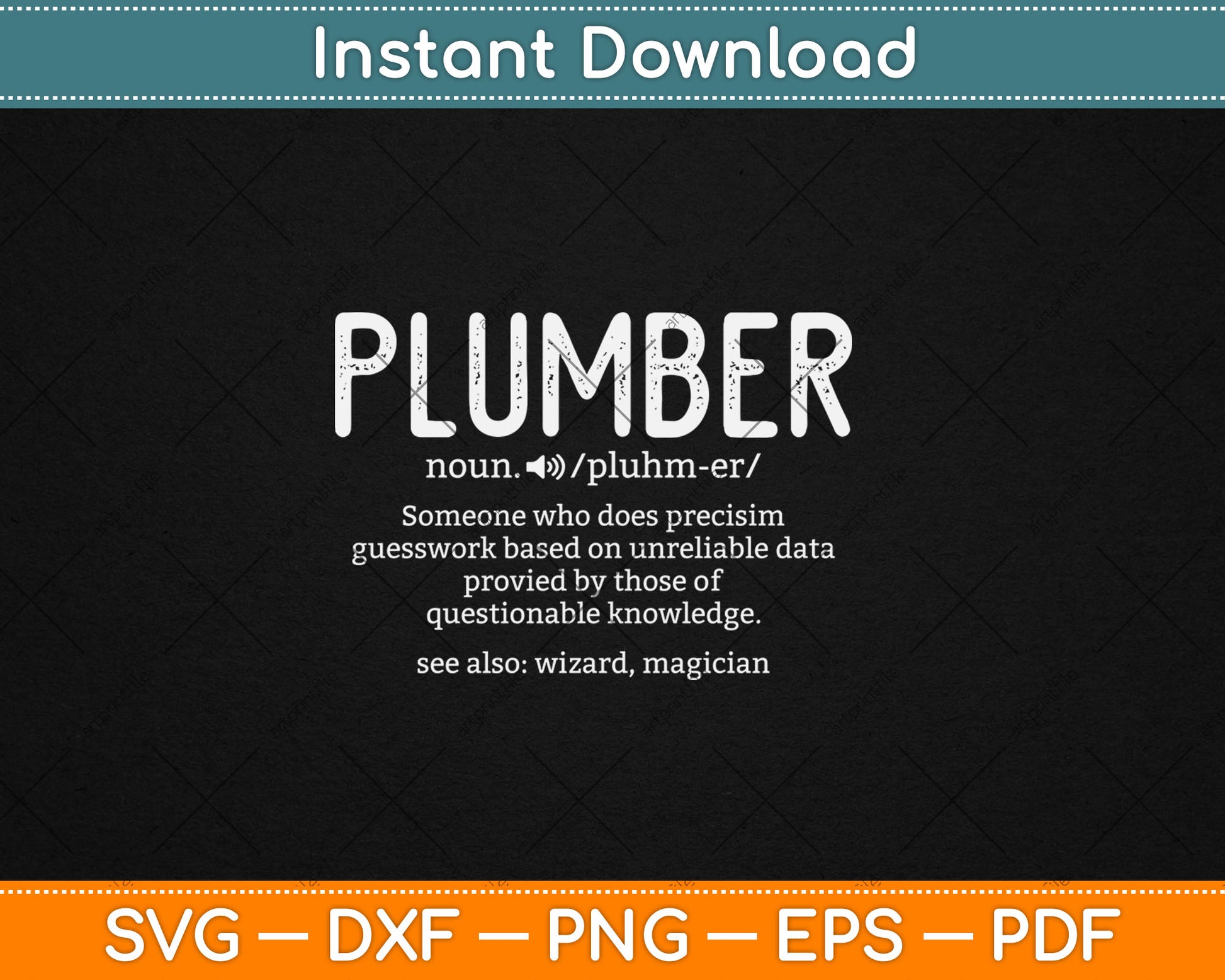 Plumber Definition Plumbing Dictionary Funny Plumber Svg Digital Cutting File