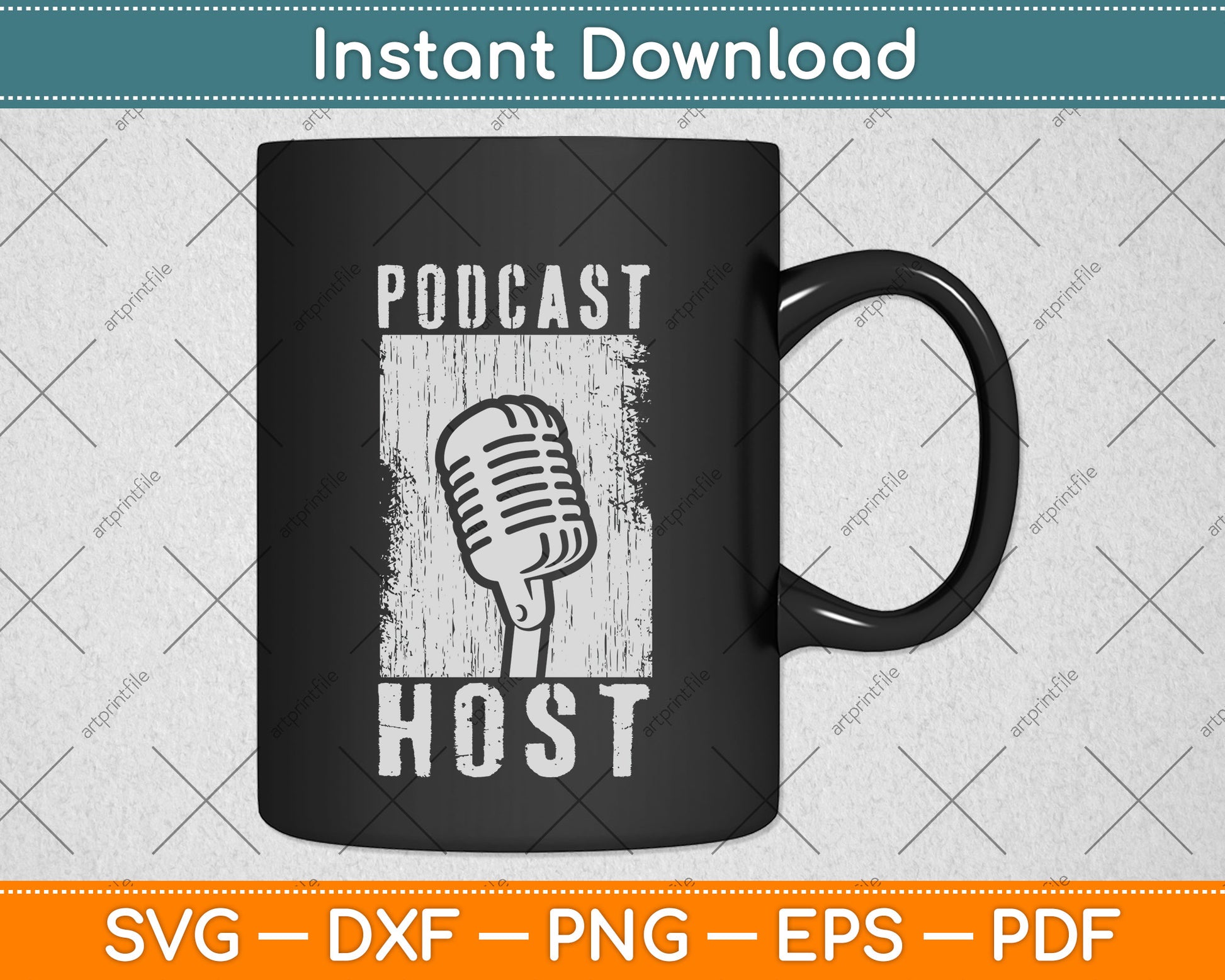 Podcast Host Podcaster Svg Png Dxf Digital Cutting File