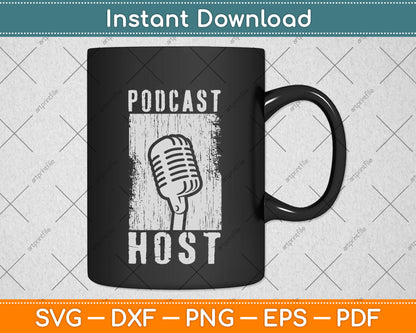 Podcast Host Podcaster Svg Png Dxf Digital Cutting File