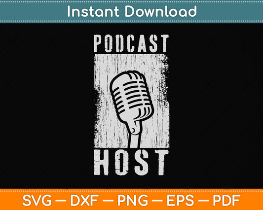 Podcast Host Podcaster Svg Png Dxf Digital Cutting File