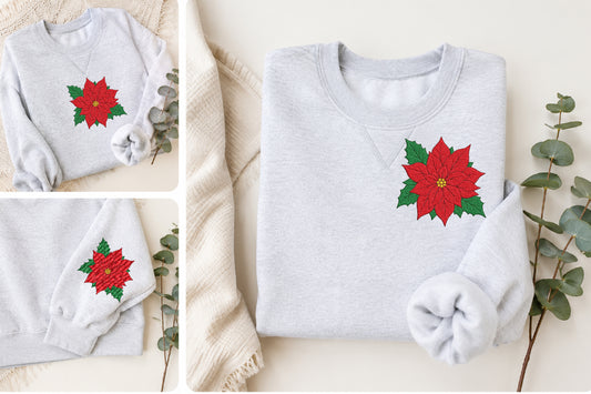 Poinsettia Embroidery Design