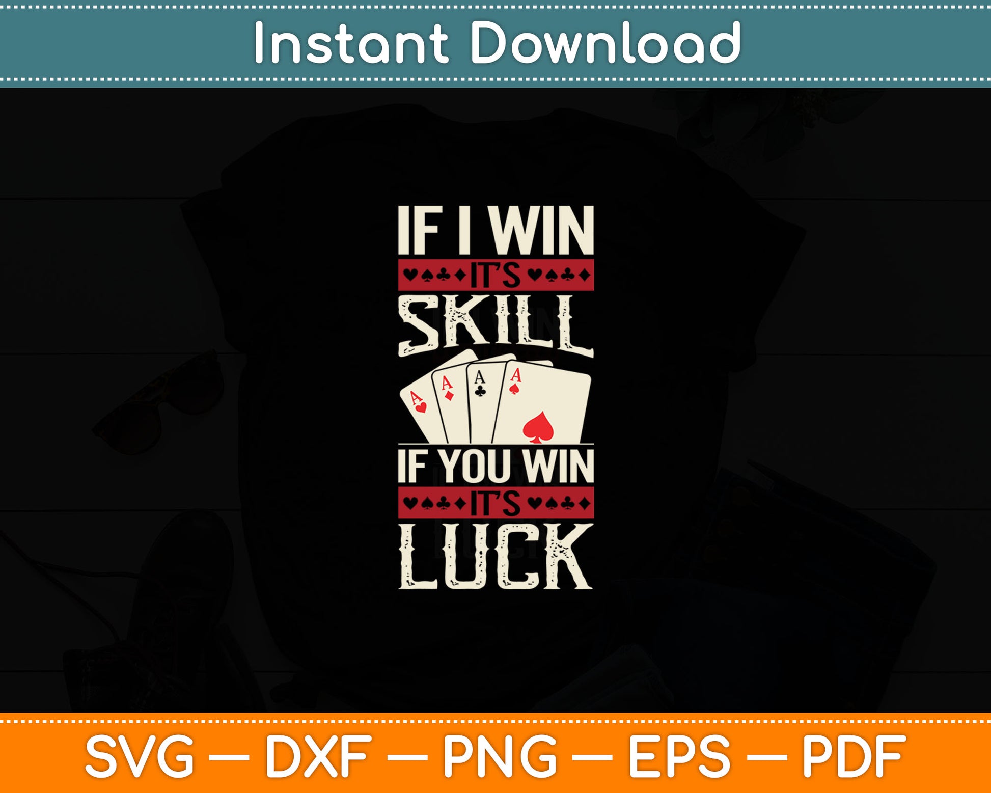 Poker Gambling Gambler Casino Card Game Hand Bluff Fold Svg Digital Cutting File