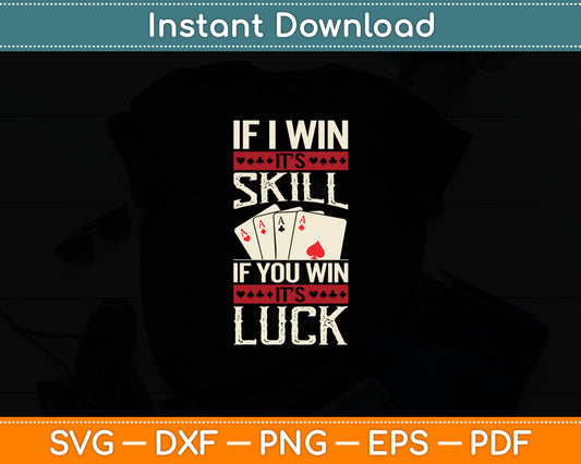 Poker Gambling Gambler Casino Card Game Hand Bluff Fold Svg Digital Cutting File
