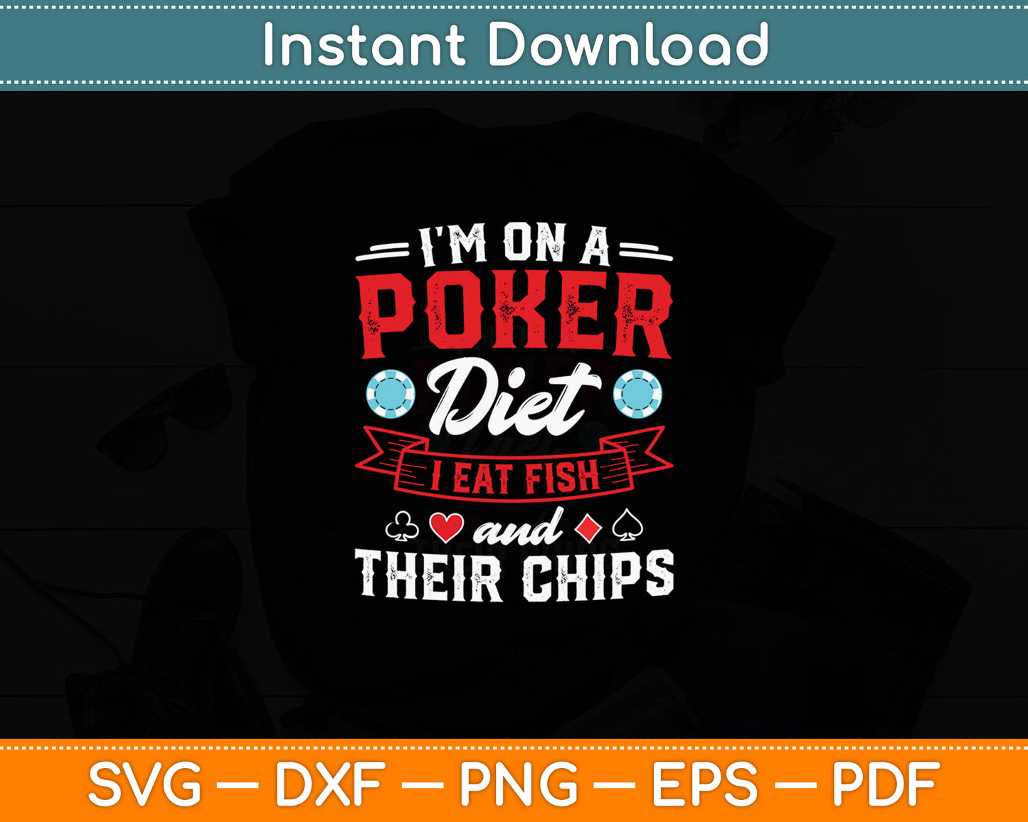 Poker Gambling Gambler Casino Card Hand Bluff Fold Svg Digital Cutting File