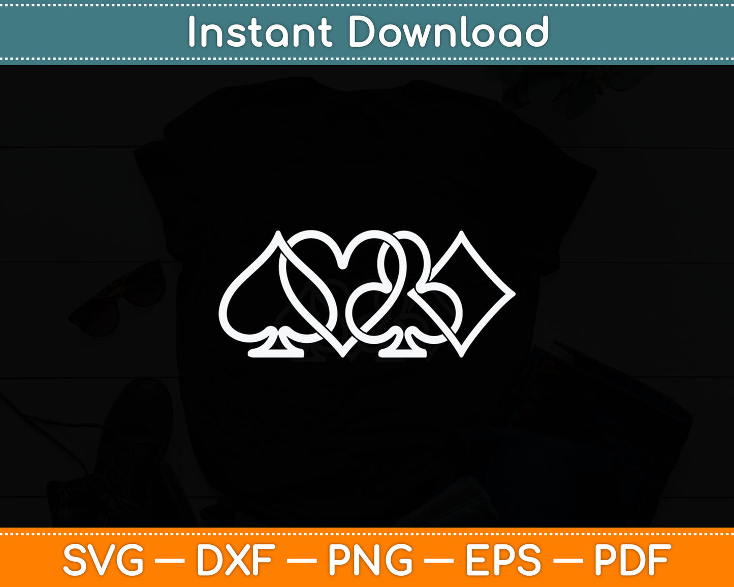 Poker Player - Texas Hold'em Poker Svg Digital Cutting File