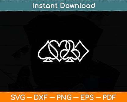 Poker Player - Texas Hold'em Poker Svg Digital Cutting File
