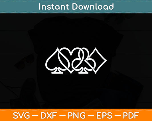 Poker Player - Texas Hold'em Poker Svg Digital Cutting File