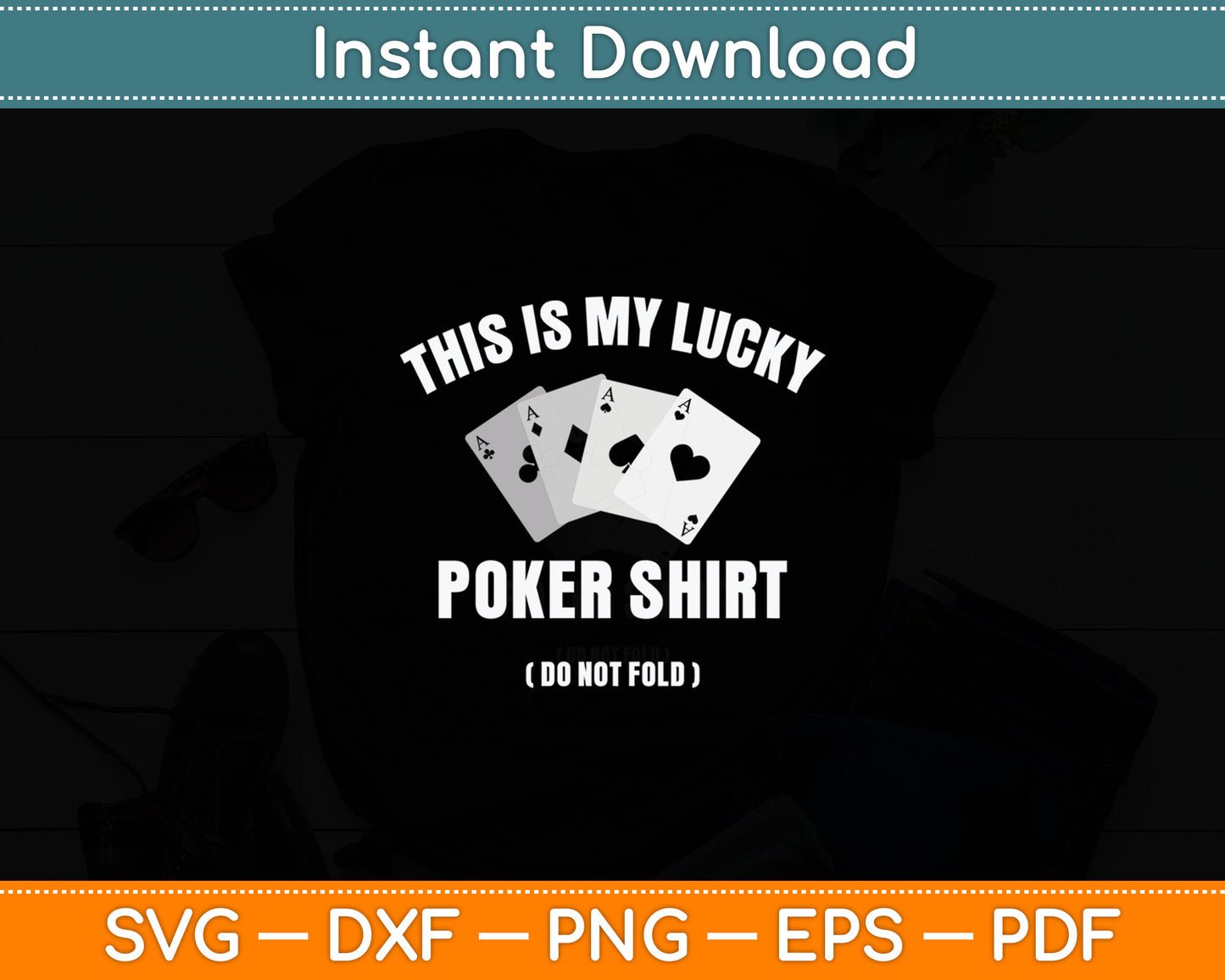 Poker Player Poker Cards Game Luck Svg Digital Cutting File