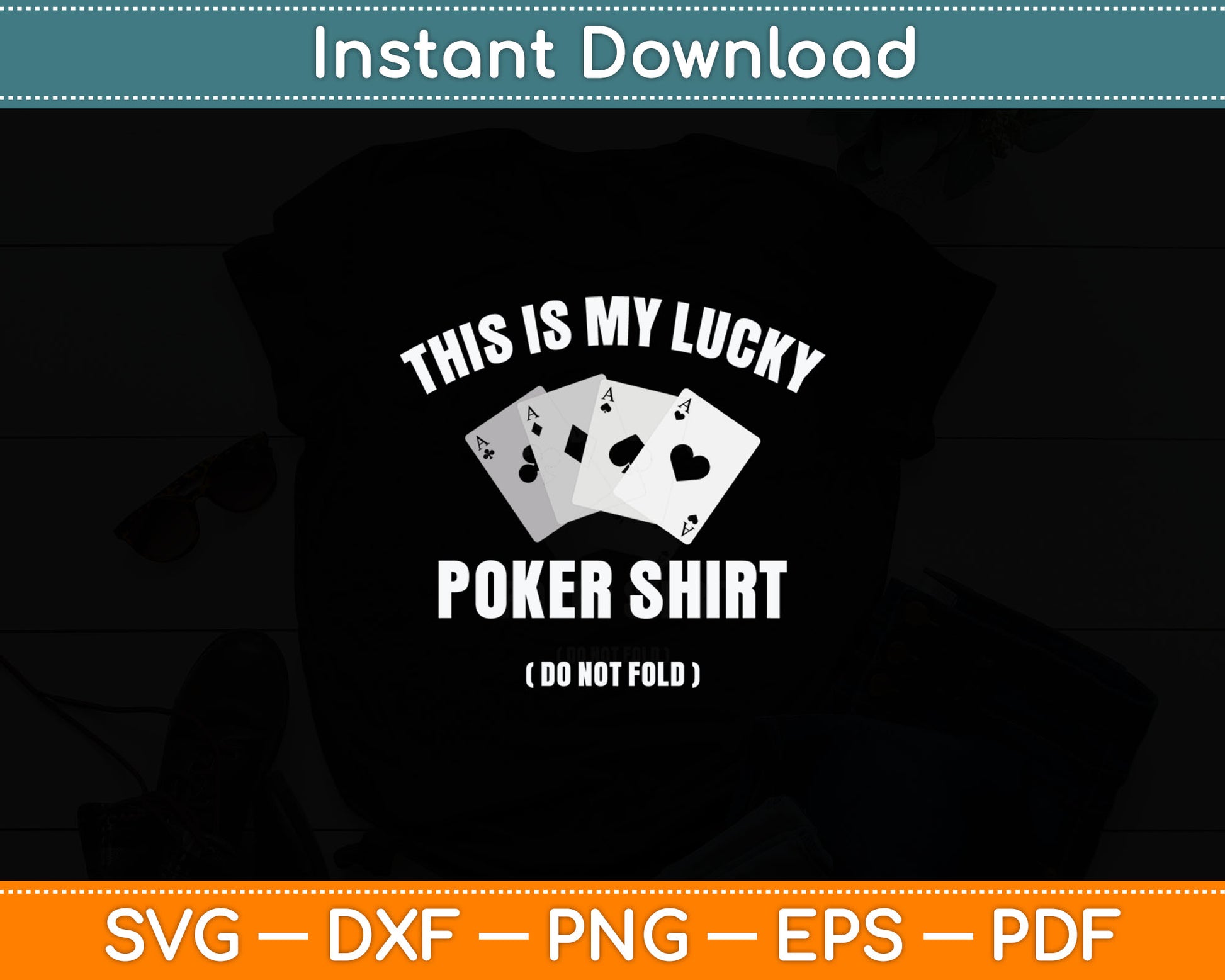 Poker Player Poker Cards Game Luck Svg Digital Cutting File