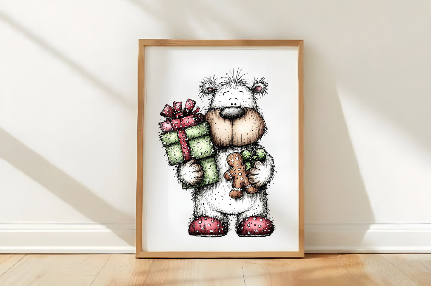 Polar Bear Christmas Clipart PNG Bundle | Cute Watercolor Holiday Polar Bear Clipart | Festive Winter Bear PNG
