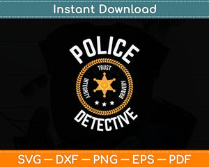 Police Detective Officer Badge Uniform LEO Cops Svg Digital Cutting File