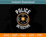 Police Detective Officer Badge Uniform LEO Cops Svg Digital Cutting File