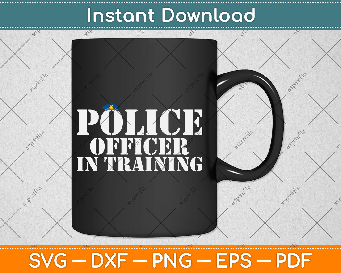 Police Officer In Training For Policemen Svg Digital Cutting File
