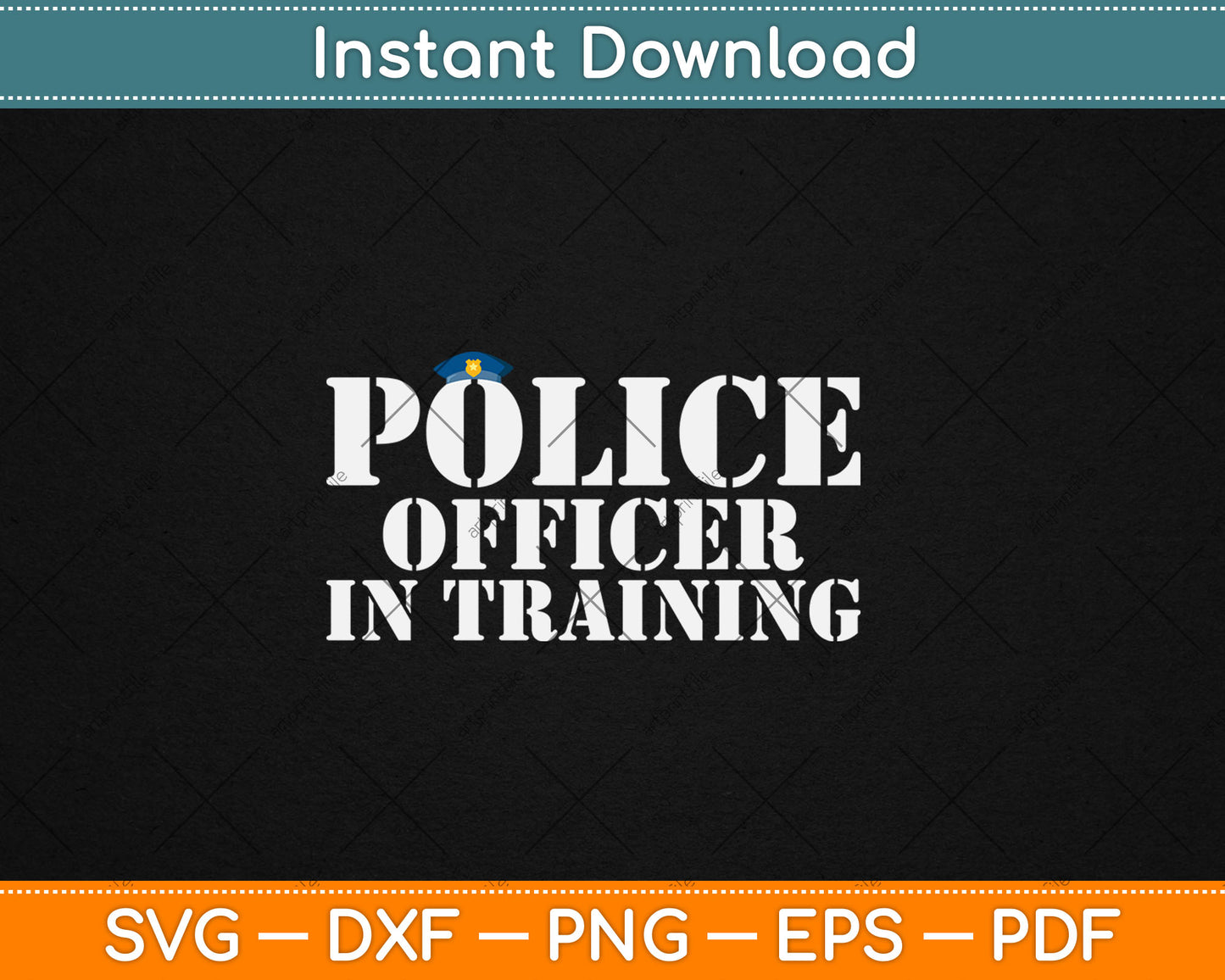 Police Officer In Training For Policemen Svg Digital Cutting File